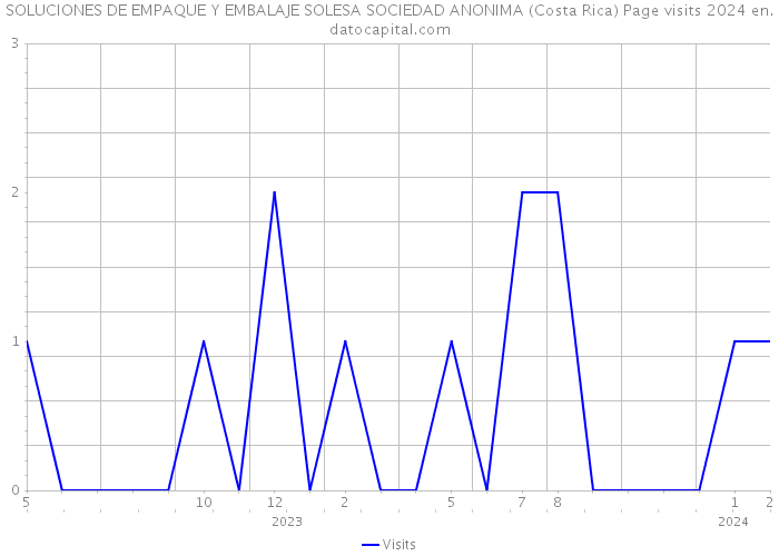 SOLUCIONES DE EMPAQUE Y EMBALAJE SOLESA SOCIEDAD ANONIMA (Costa Rica) Page visits 2024 