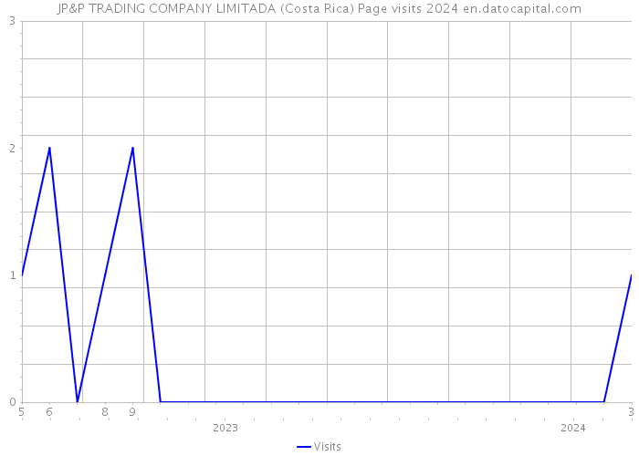 JP&P TRADING COMPANY LIMITADA (Costa Rica) Page visits 2024 