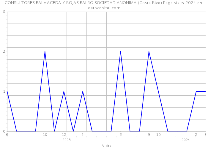 CONSULTORES BALMACEDA Y ROJAS BALRO SOCIEDAD ANONIMA (Costa Rica) Page visits 2024 
