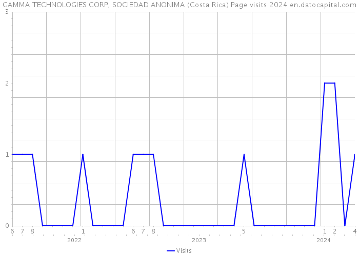 GAMMA TECHNOLOGIES CORP, SOCIEDAD ANONIMA (Costa Rica) Page visits 2024 