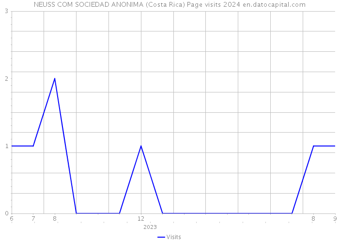 NEUSS COM SOCIEDAD ANONIMA (Costa Rica) Page visits 2024 