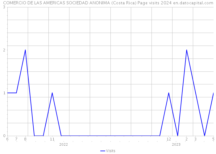 COMERCIO DE LAS AMERICAS SOCIEDAD ANONIMA (Costa Rica) Page visits 2024 