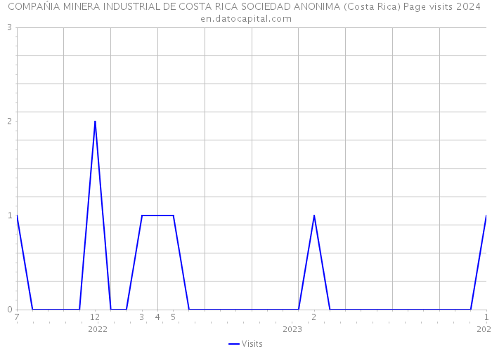 COMPAŃIA MINERA INDUSTRIAL DE COSTA RICA SOCIEDAD ANONIMA (Costa Rica) Page visits 2024 