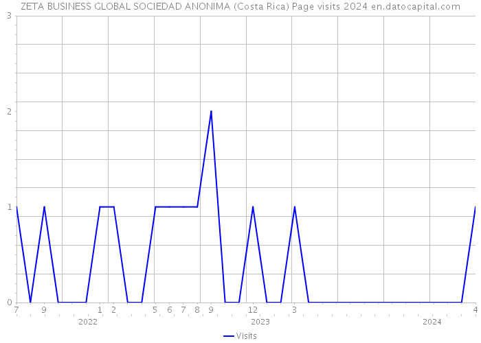 ZETA BUSINESS GLOBAL SOCIEDAD ANONIMA (Costa Rica) Page visits 2024 