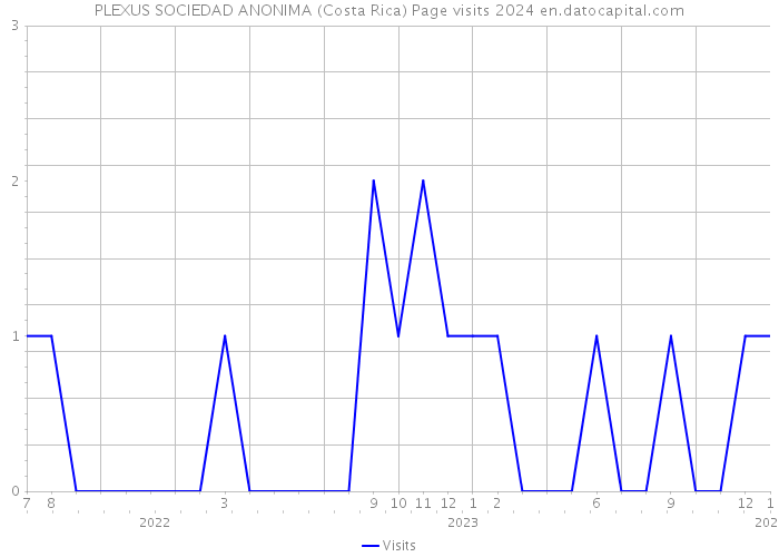 PLEXUS SOCIEDAD ANONIMA (Costa Rica) Page visits 2024 