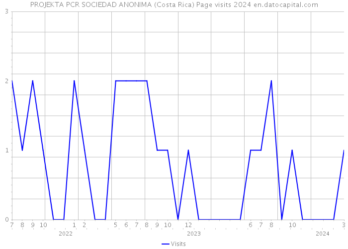 PROJEKTA PCR SOCIEDAD ANONIMA (Costa Rica) Page visits 2024 