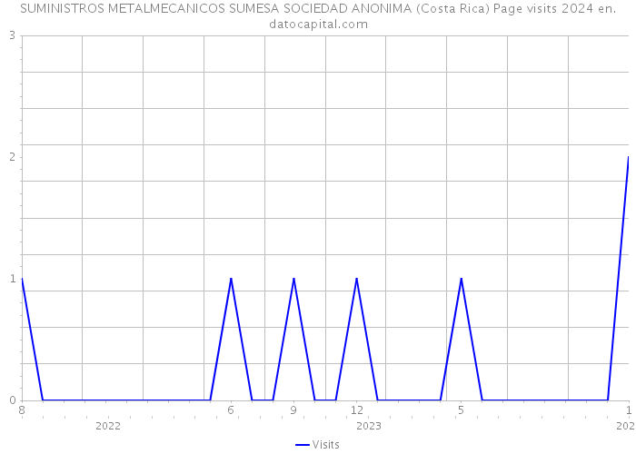 SUMINISTROS METALMECANICOS SUMESA SOCIEDAD ANONIMA (Costa Rica) Page visits 2024 
