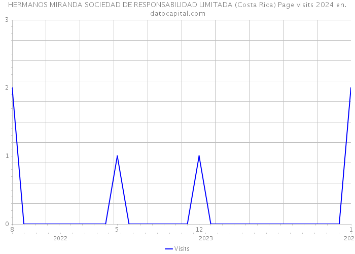 HERMANOS MIRANDA SOCIEDAD DE RESPONSABILIDAD LIMITADA (Costa Rica) Page visits 2024 
