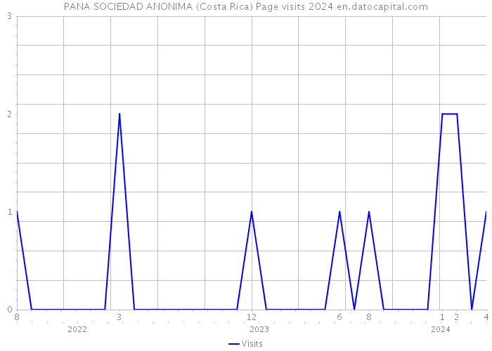 PANA SOCIEDAD ANONIMA (Costa Rica) Page visits 2024 