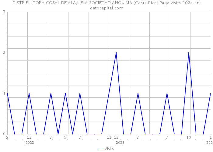 DISTRIBUIDORA COSAL DE ALAJUELA SOCIEDAD ANONIMA (Costa Rica) Page visits 2024 