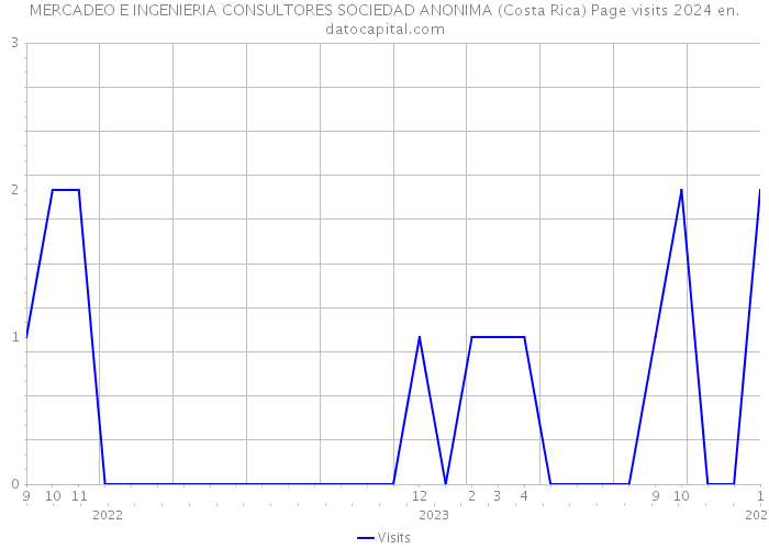 MERCADEO E INGENIERIA CONSULTORES SOCIEDAD ANONIMA (Costa Rica) Page visits 2024 