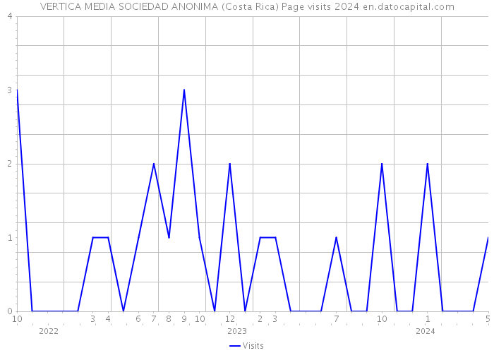 VERTICA MEDIA SOCIEDAD ANONIMA (Costa Rica) Page visits 2024 