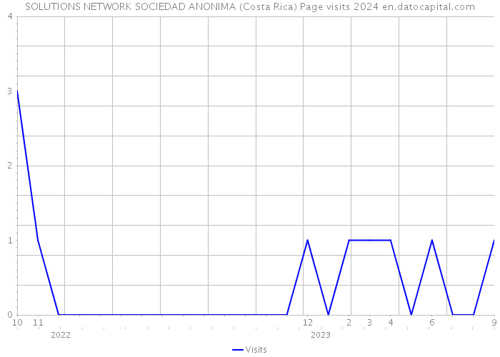 SOLUTIONS NETWORK SOCIEDAD ANONIMA (Costa Rica) Page visits 2024 