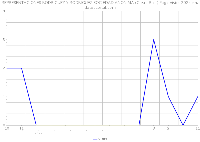 REPRESENTACIONES RODRIGUEZ Y RODRIGUEZ SOCIEDAD ANONIMA (Costa Rica) Page visits 2024 