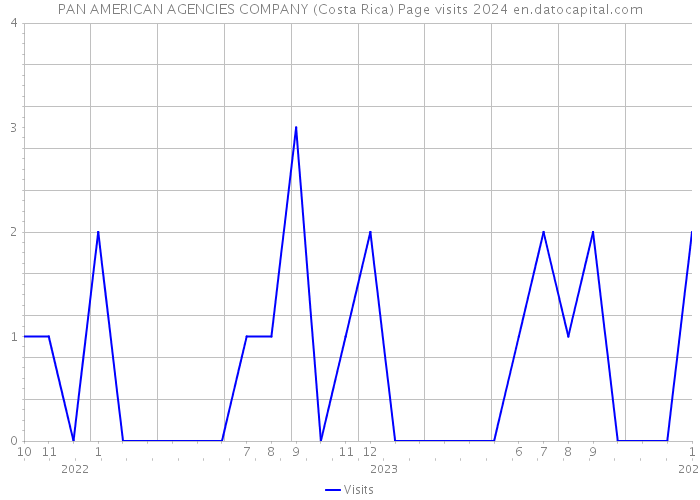 PAN AMERICAN AGENCIES COMPANY (Costa Rica) Page visits 2024 