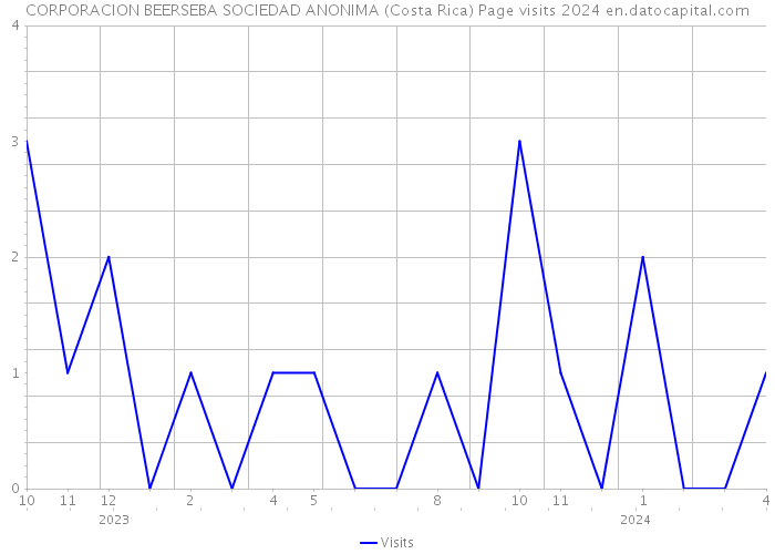 CORPORACION BEERSEBA SOCIEDAD ANONIMA (Costa Rica) Page visits 2024 