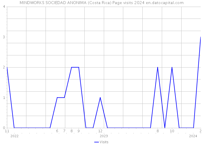MINDWORKS SOCIEDAD ANONIMA (Costa Rica) Page visits 2024 