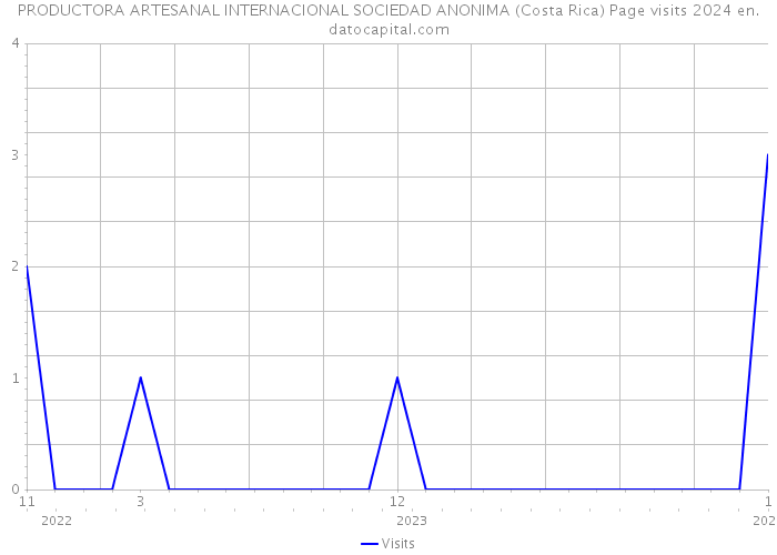 PRODUCTORA ARTESANAL INTERNACIONAL SOCIEDAD ANONIMA (Costa Rica) Page visits 2024 