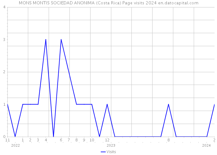 MONS MONTIS SOCIEDAD ANONIMA (Costa Rica) Page visits 2024 