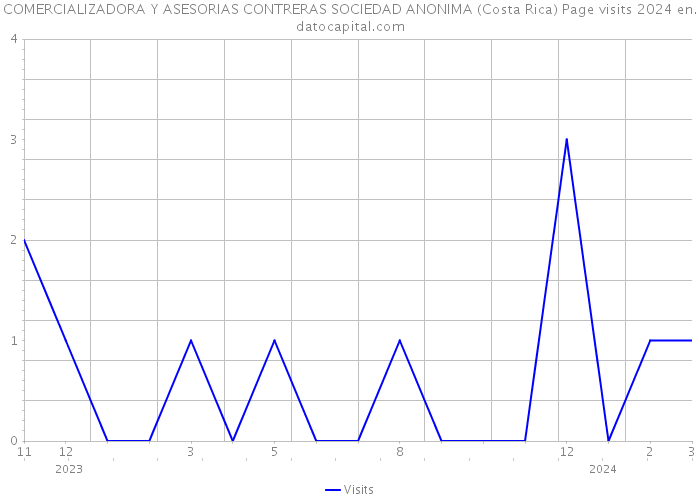 COMERCIALIZADORA Y ASESORIAS CONTRERAS SOCIEDAD ANONIMA (Costa Rica) Page visits 2024 