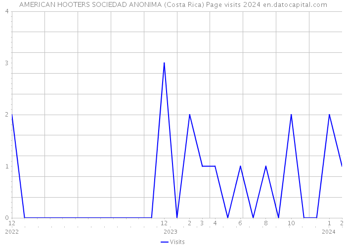 AMERICAN HOOTERS SOCIEDAD ANONIMA (Costa Rica) Page visits 2024 