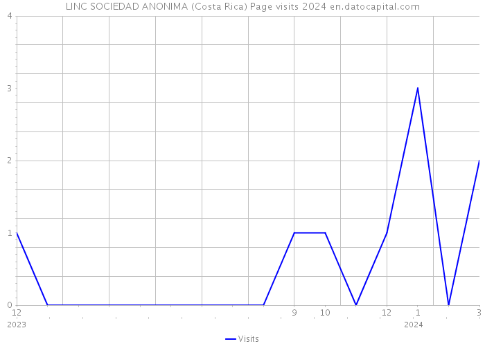 LINC SOCIEDAD ANONIMA (Costa Rica) Page visits 2024 