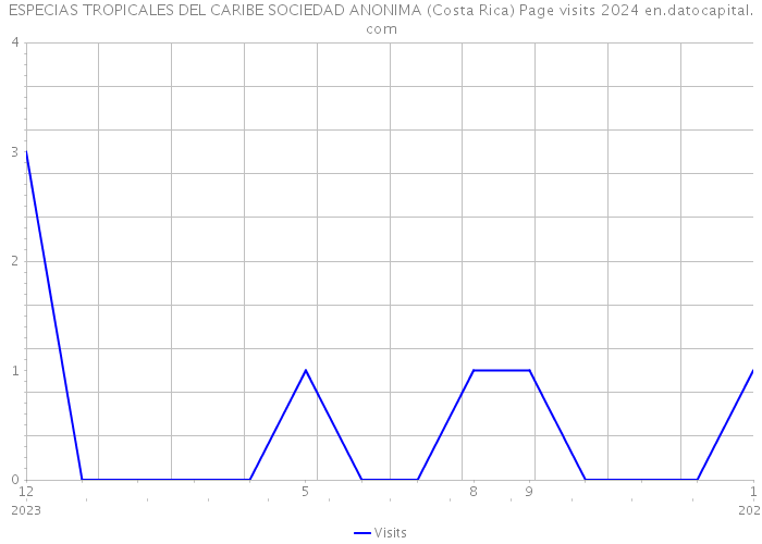 ESPECIAS TROPICALES DEL CARIBE SOCIEDAD ANONIMA (Costa Rica) Page visits 2024 