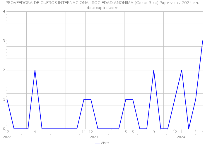 PROVEEDORA DE CUEROS INTERNACIONAL SOCIEDAD ANONIMA (Costa Rica) Page visits 2024 