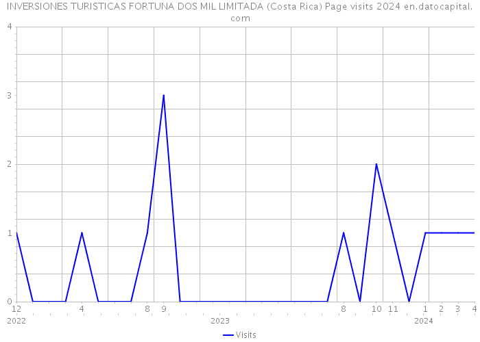 INVERSIONES TURISTICAS FORTUNA DOS MIL LIMITADA (Costa Rica) Page visits 2024 