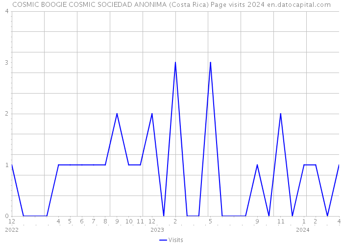 COSMIC BOOGIE COSMIC SOCIEDAD ANONIMA (Costa Rica) Page visits 2024 