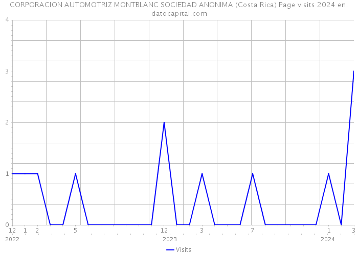 CORPORACION AUTOMOTRIZ MONTBLANC SOCIEDAD ANONIMA (Costa Rica) Page visits 2024 