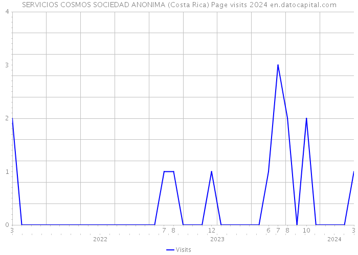 SERVICIOS COSMOS SOCIEDAD ANONIMA (Costa Rica) Page visits 2024 