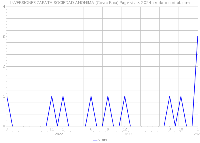 INVERSIONES ZAPATA SOCIEDAD ANONIMA (Costa Rica) Page visits 2024 