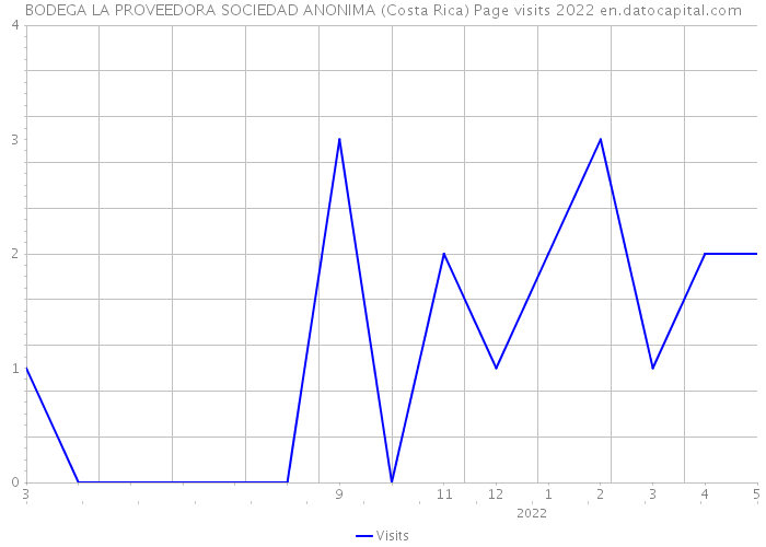 BODEGA LA PROVEEDORA SOCIEDAD ANONIMA (Costa Rica) Page visits 2022 