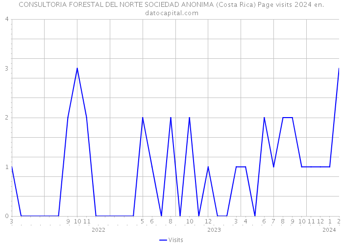 CONSULTORIA FORESTAL DEL NORTE SOCIEDAD ANONIMA (Costa Rica) Page visits 2024 