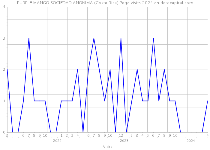 PURPLE MANGO SOCIEDAD ANONIMA (Costa Rica) Page visits 2024 