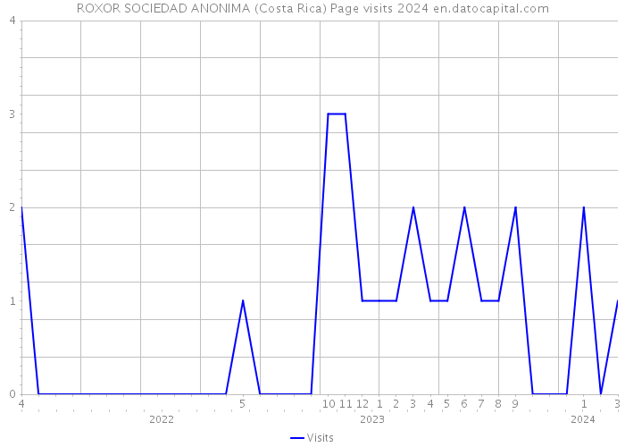ROXOR SOCIEDAD ANONIMA (Costa Rica) Page visits 2024 