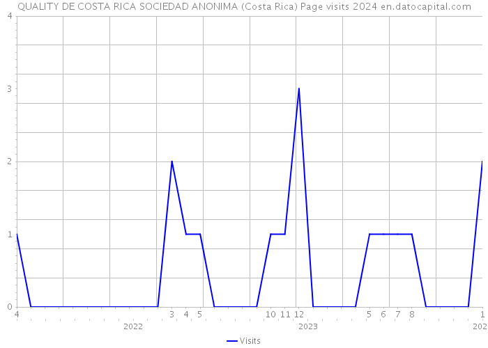 QUALITY DE COSTA RICA SOCIEDAD ANONIMA (Costa Rica) Page visits 2024 