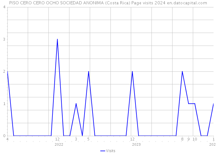PISO CERO CERO OCHO SOCIEDAD ANONIMA (Costa Rica) Page visits 2024 