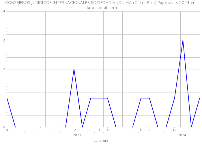 CONSEJEROS JURIDICOS INTERNACIONALES SOCIEDAD ANONIMA (Costa Rica) Page visits 2024 