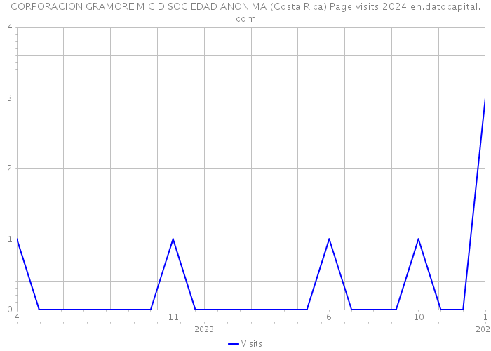 CORPORACION GRAMORE M G D SOCIEDAD ANONIMA (Costa Rica) Page visits 2024 