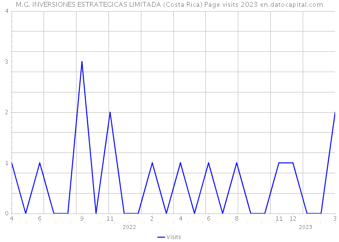 M.G. INVERSIONES ESTRATEGICAS LIMITADA (Costa Rica) Page visits 2023 