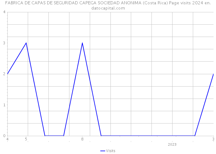 FABRICA DE CAPAS DE SEGURIDAD CAPEGA SOCIEDAD ANONIMA (Costa Rica) Page visits 2024 