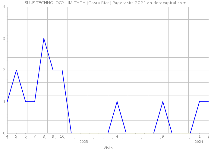 BLUE TECHNOLOGY LIMITADA (Costa Rica) Page visits 2024 