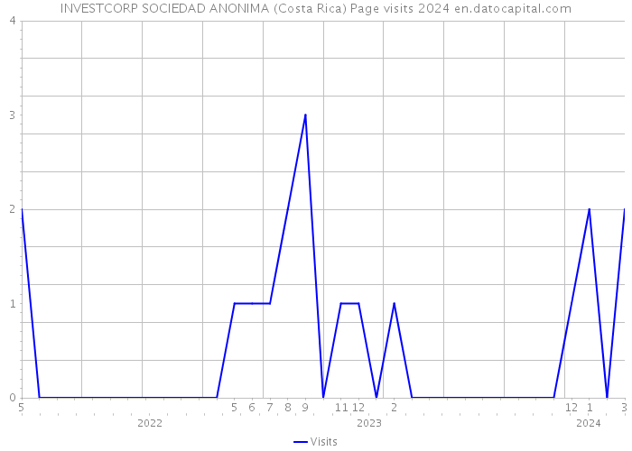 INVESTCORP SOCIEDAD ANONIMA (Costa Rica) Page visits 2024 