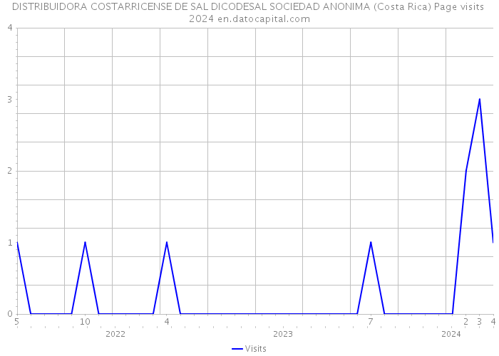 DISTRIBUIDORA COSTARRICENSE DE SAL DICODESAL SOCIEDAD ANONIMA (Costa Rica) Page visits 2024 