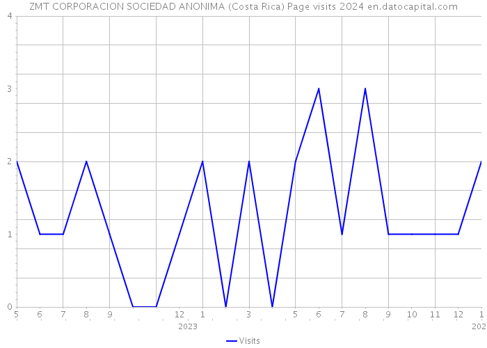 ZMT CORPORACION SOCIEDAD ANONIMA (Costa Rica) Page visits 2024 