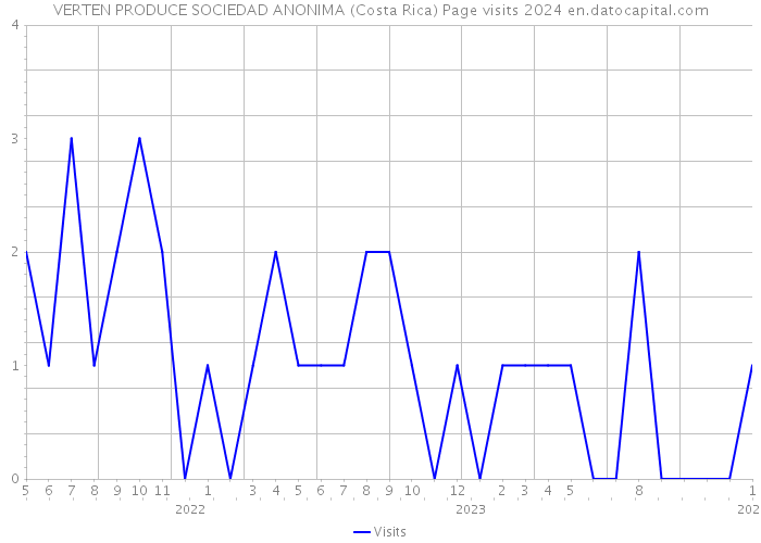 VERTEN PRODUCE SOCIEDAD ANONIMA (Costa Rica) Page visits 2024 