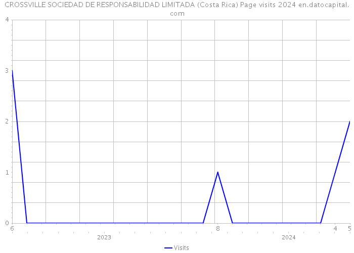 CROSSVILLE SOCIEDAD DE RESPONSABILIDAD LIMITADA (Costa Rica) Page visits 2024 