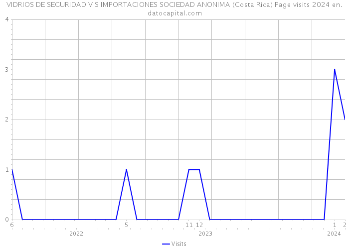 VIDRIOS DE SEGURIDAD V S IMPORTACIONES SOCIEDAD ANONIMA (Costa Rica) Page visits 2024 